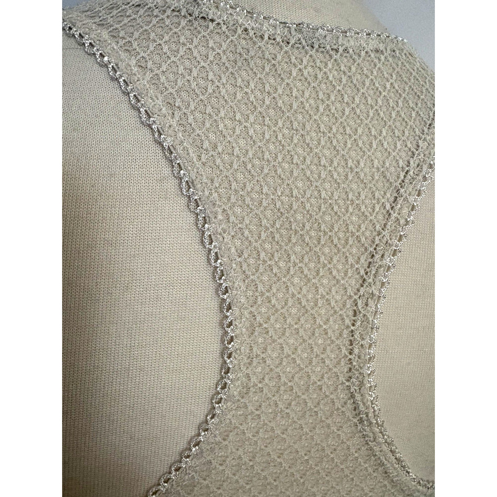 VICTORIA SECRET DREAM ANGELS LACED UP BRALETTE White Floral Mesh Sheer Crochet - Picture 7 of 14